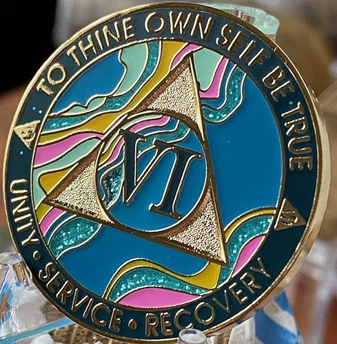 Miniatura 3 de Medallón AA de 6 años Elegante Mármol Tahití Verde Azulado y Oro Rosa Chapado Chip