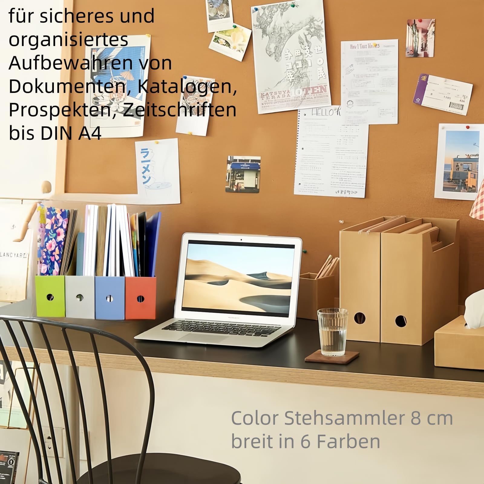 ZaoFem Magazine Holders for Shelves, Magazine Organizer for Desk, Set of 6, Multicolor, Elegant Supplies, Bookends & Vertical Magazine file Holder, Magazines, Reports, File Folders : Office Products