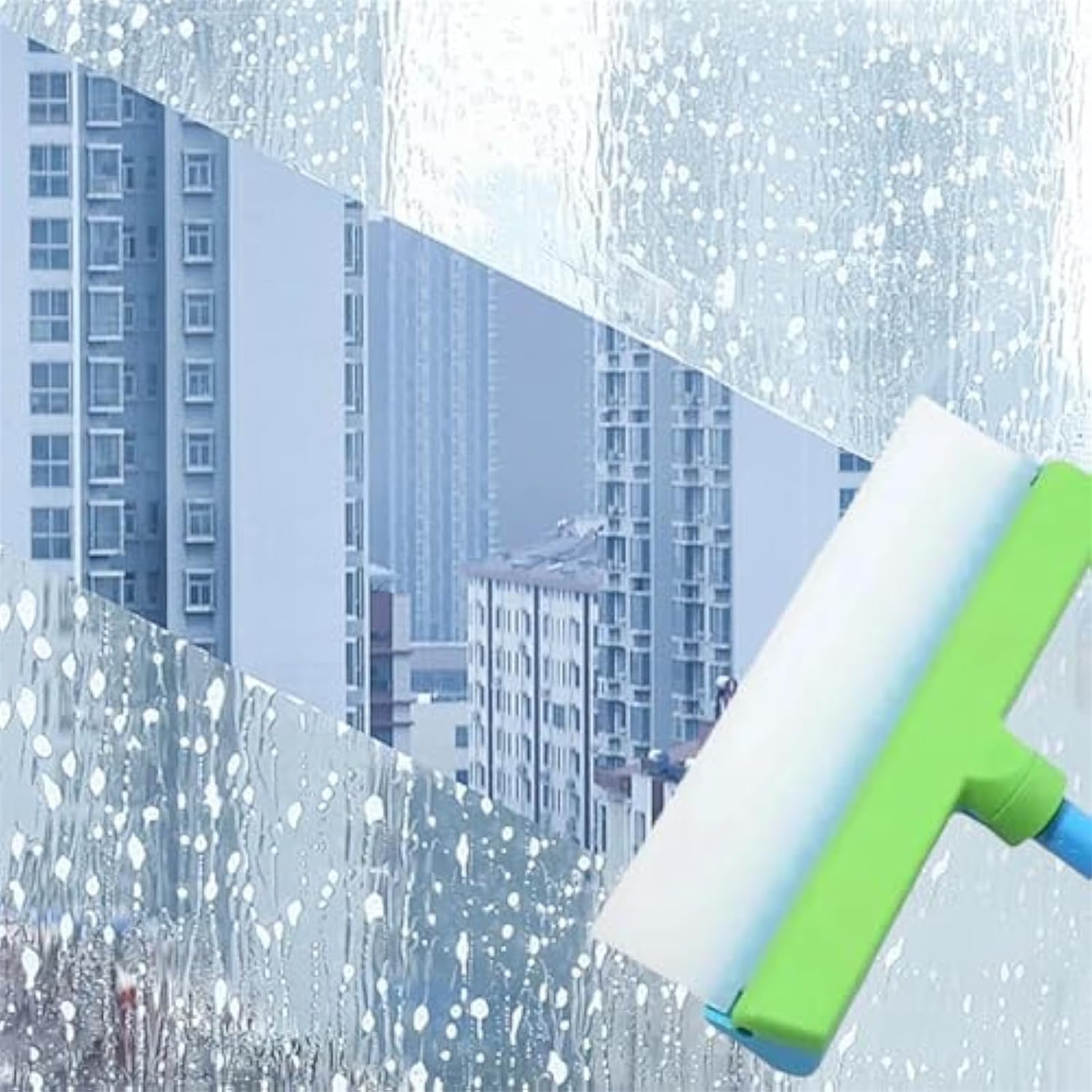 Kit de escobilla de silicona con limpiador de microfibra para limpieza ecológica de ducha, vidrio, espejos, puertas y coches