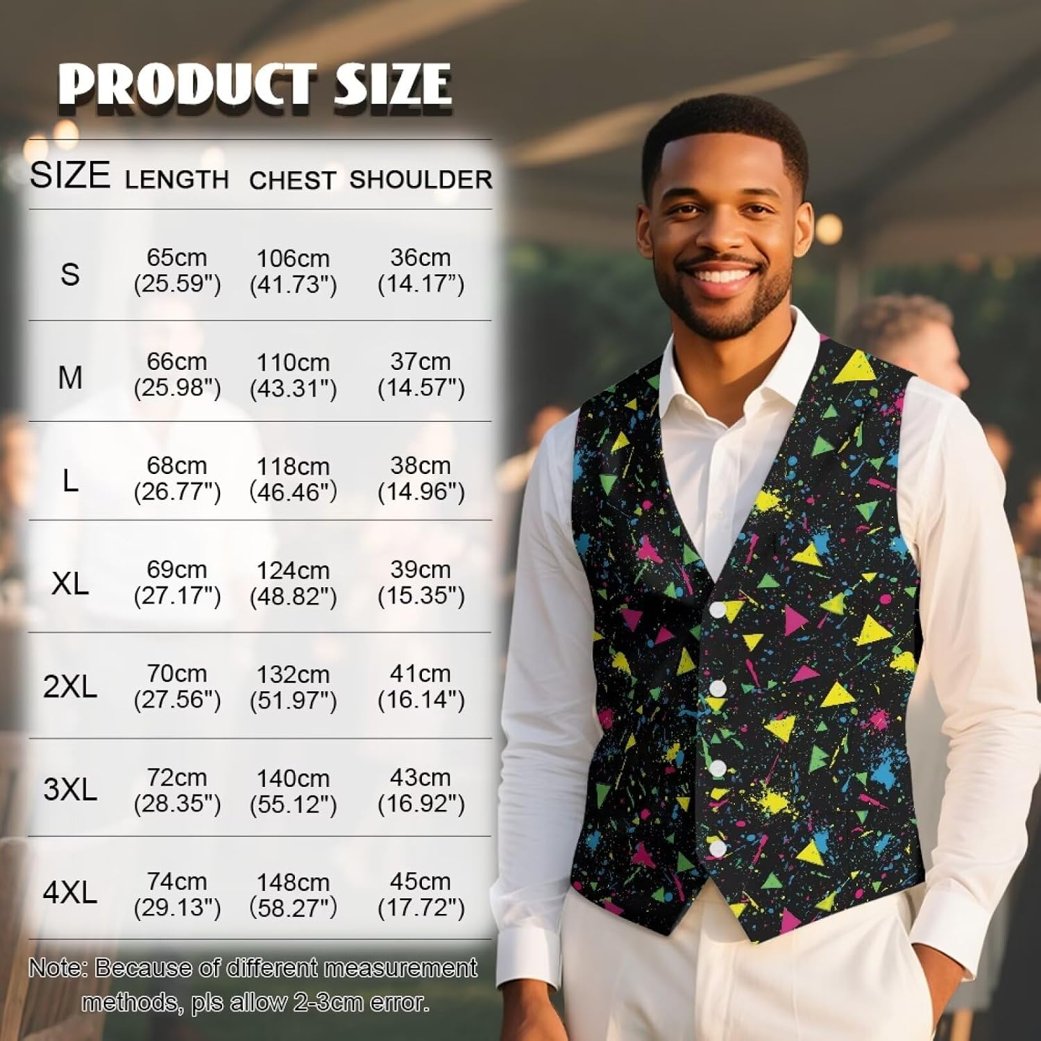 INSTANTARTS Men's Vests Casual V Neck Sleeveless Men's Casual Jacket Vest Slim Fit with Pockets Waistcoat Vest Lightweight