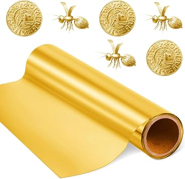 Yaocom 1 Roll Aluminum Metal Crafts DIY Foil 12 Inch x 20 ft x 0.1 mm Thick for Art Project Aluminum Flashing Roll Wide Sheet Multipurpose Metal Sheets for DIY and Crafting Projects Golden