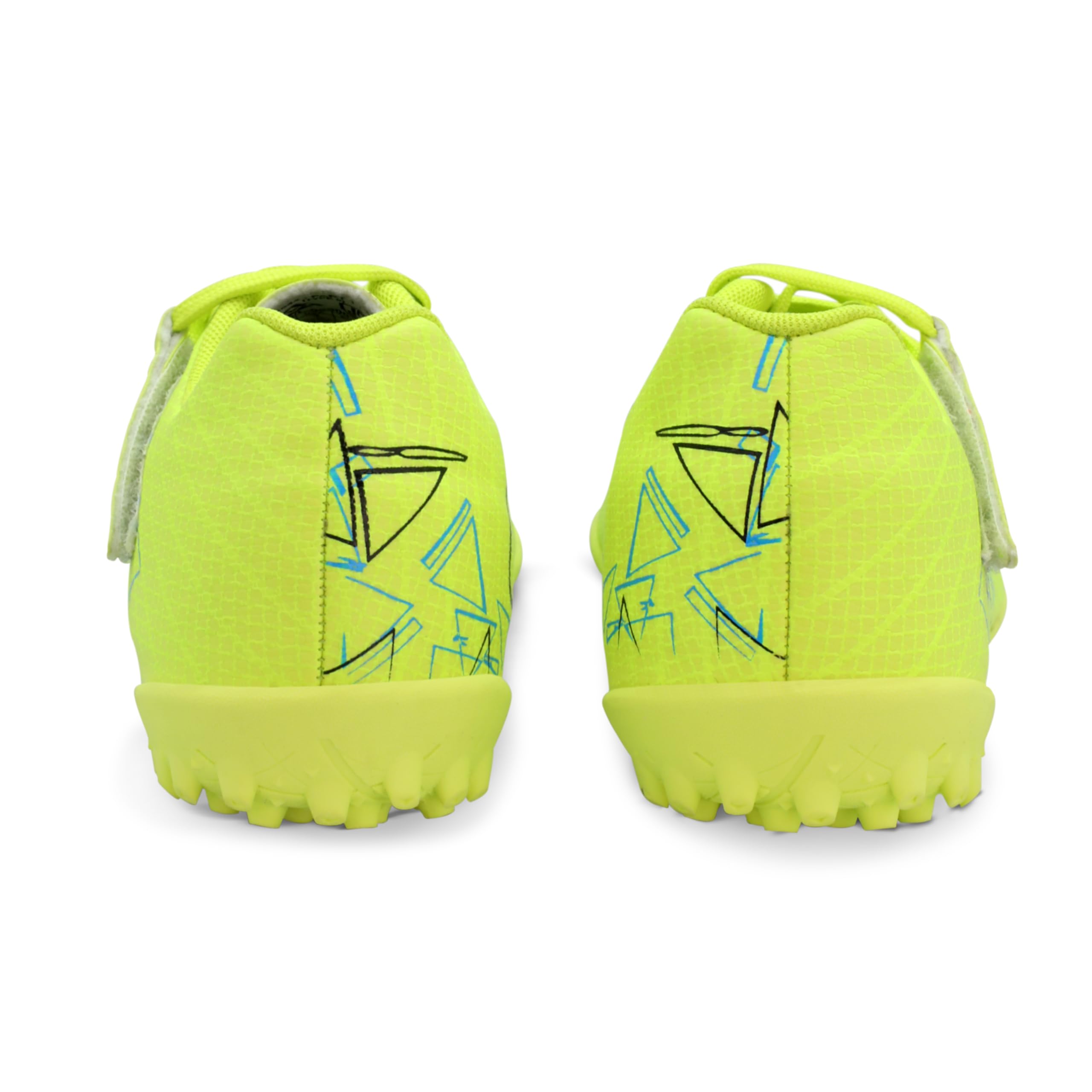 Nivia Carbonite 7.0 Kids Football Turf Shoe, Synthetic Leather Upper, PU Rubber Turf Outsole, Lightweight Insole & Durable Design for Young Football Champions (Sunny Lime, UK02) 4