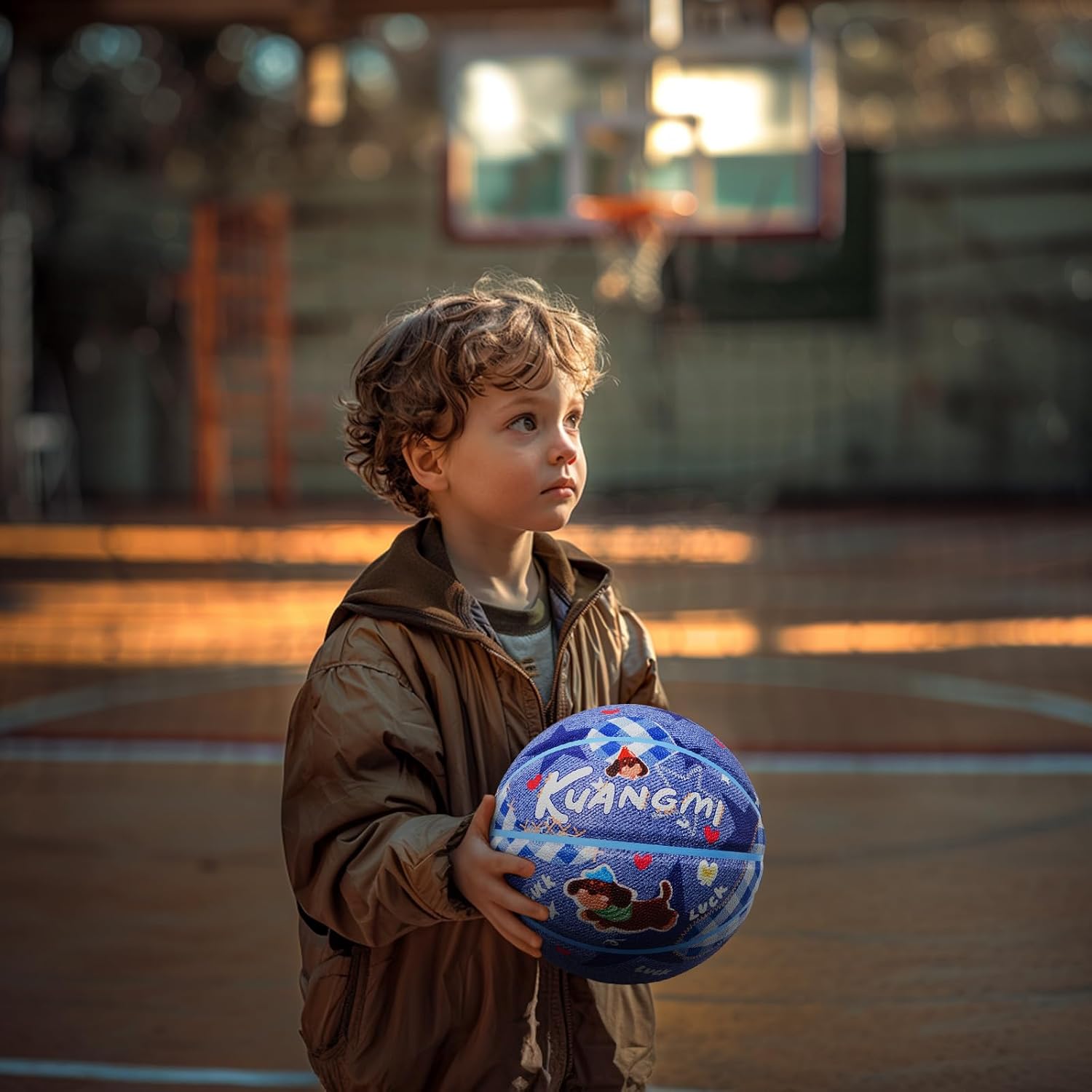 Kuangmi Kids Basketball Youth Size 5(27.5"), Child Size 4(25.5"), for Junior Teen Boys Girls Indoor Outdoor Play Game Training