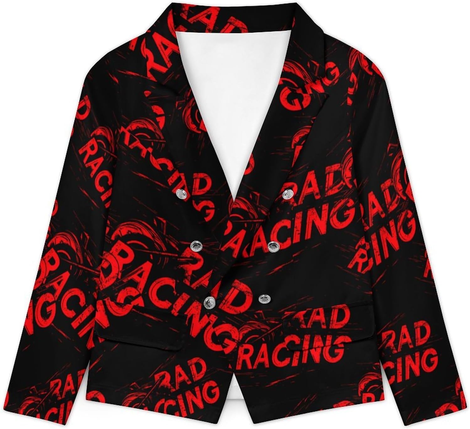 Rad Racing Casual Blazers for Women Business Suit Jacket Office Coat