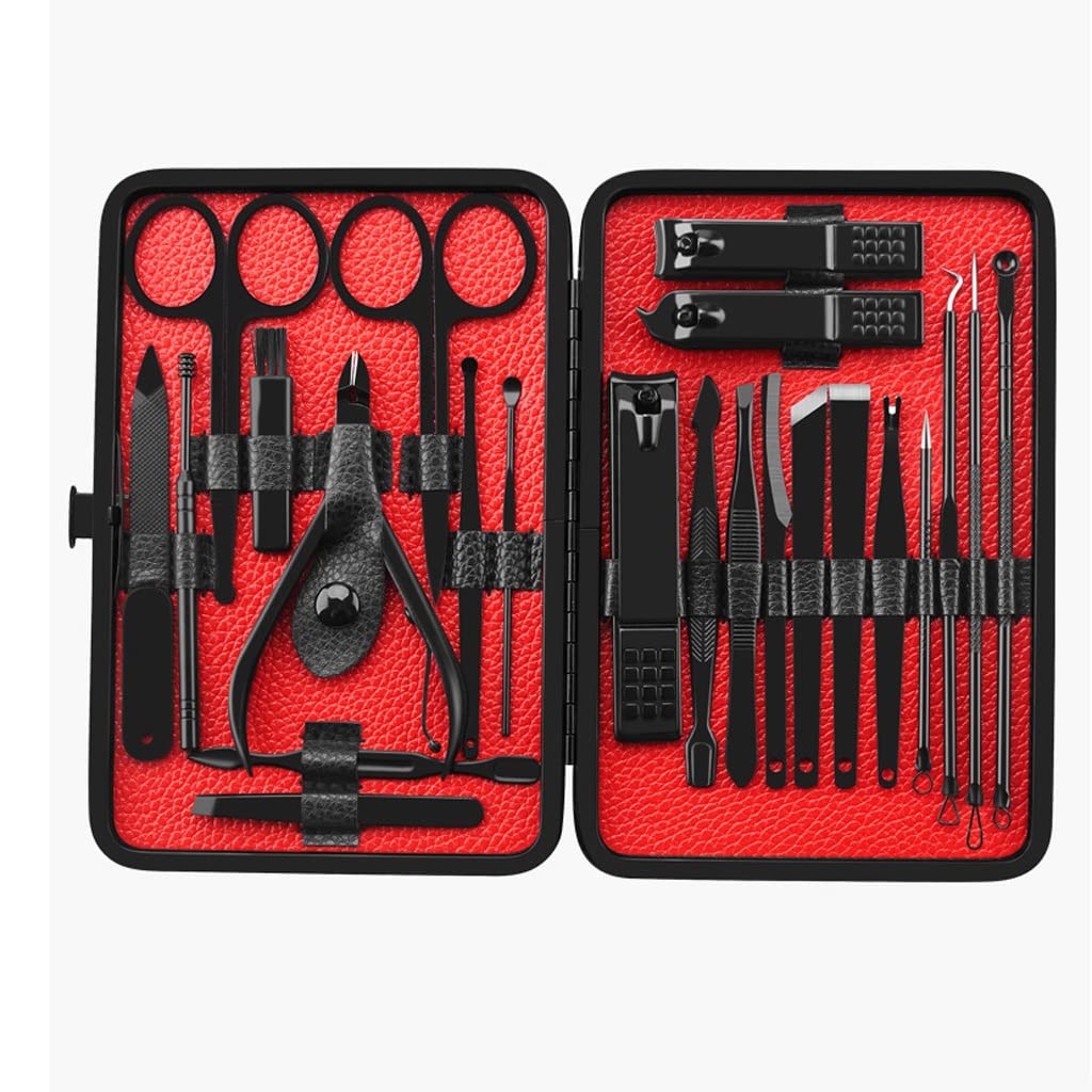 Supper Complete 23 Pieces Manicure Set Nail Kit Art Tools Toenail Pedicure Care Ingrown Trimmer Clipper Professional