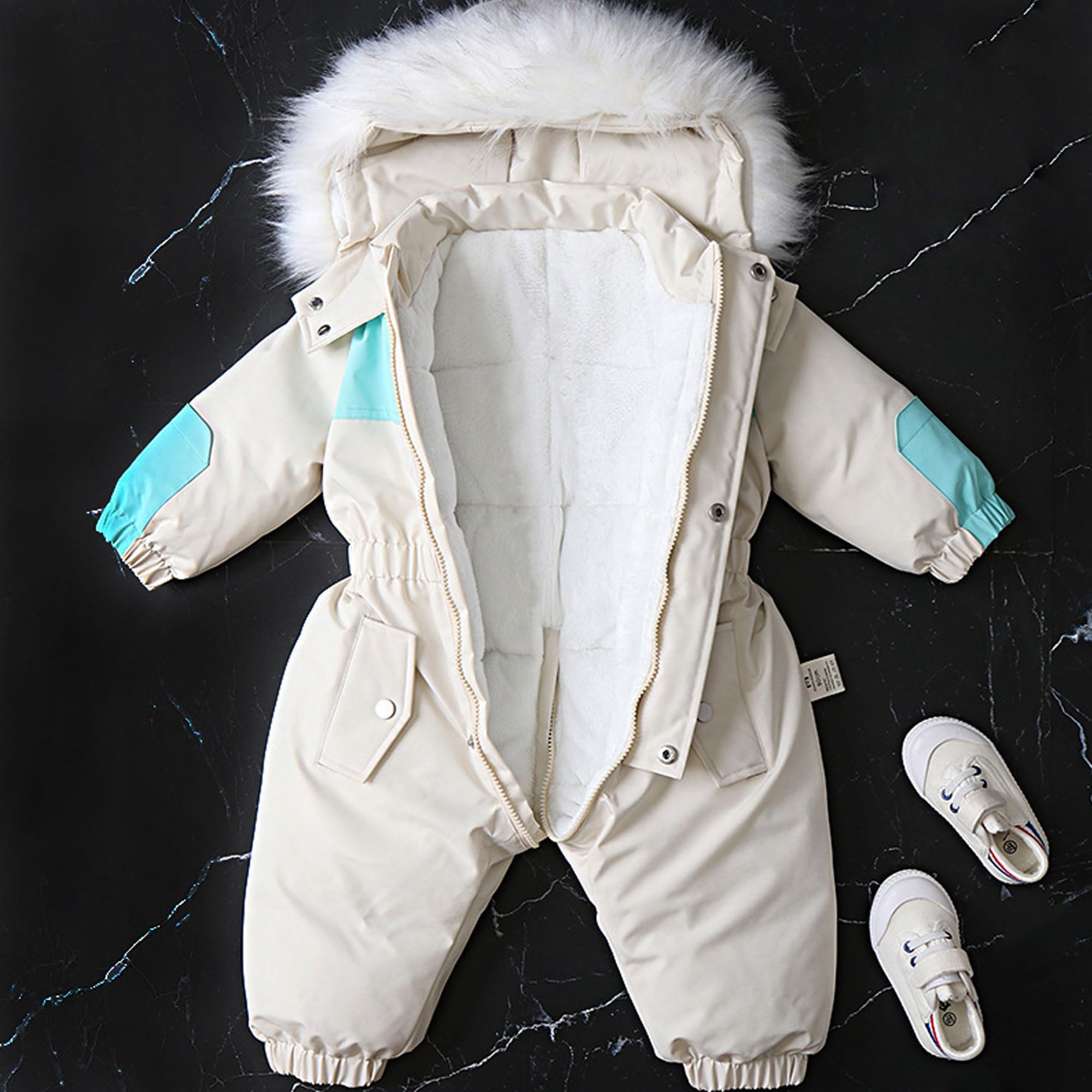 Bestgift Mono de esquí de invierno para niños