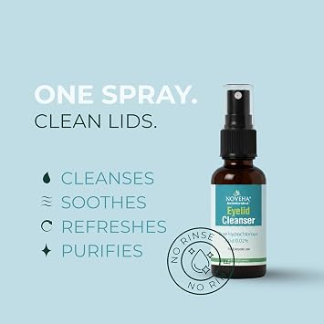 Eyelid and Lash Cleanser | Fast Acting Soothing Formula, Effective Relief from Irritation, Dry Eyes, Styes and Blepharitis, 0.02% Pure and Gentle Hypochlorous Acid Spray, 120mL (4 oz)