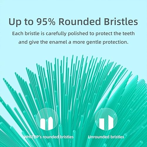 Miniatura 6 de Cabezales de cepillo de dientes eléctrico sónico para adultos para CD-01, CD-07, CD-09, cerdas tipo limpieza diaria, interfaz ovalada, paquete de 4,