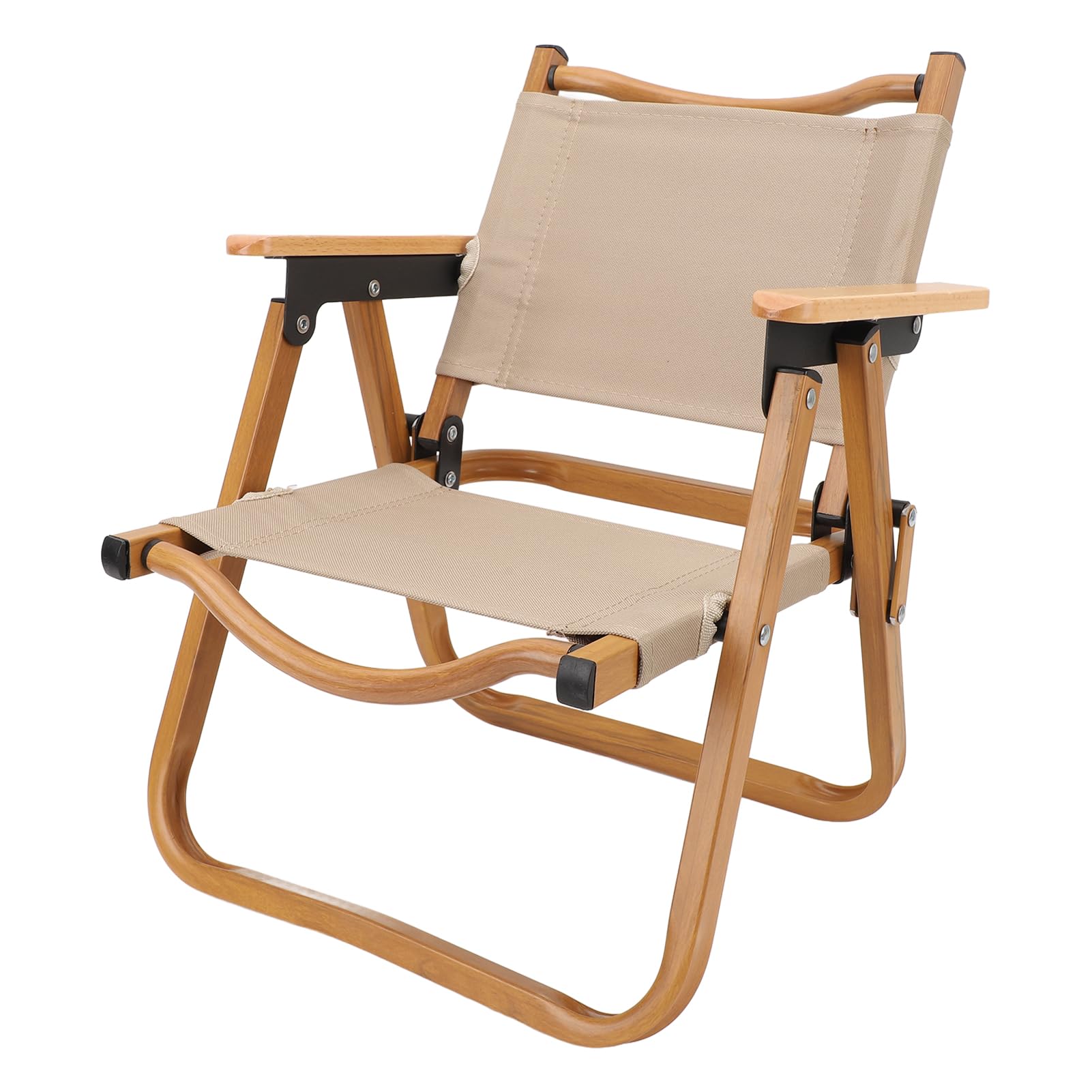 EMUKOEP Silla de Camping para Niños, Silla de Campamento Plegable Portátil de Lona de Grano de Madera de Aleación de Aluminio para Niños Menores de 6 Años