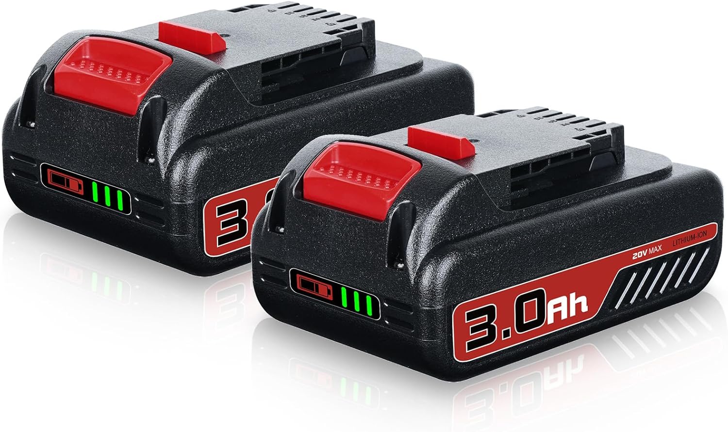 LUMSING 2Pack DCB201 3.0Ah Replacement for Dewalt 20V Battery DCB206 DCB207 DCB204 DCB201 Compatible with Dewalt 20V MAX Battery DCD/DCF/DCG/DCS Series Power Tools