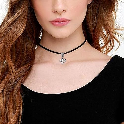 Miniatura 4 de MegaPet 10 piezas estilo tibetano de aleación de plata envejecida, cuentas colgantes europeas, corazón hueco para mascotas collar collar accesorios