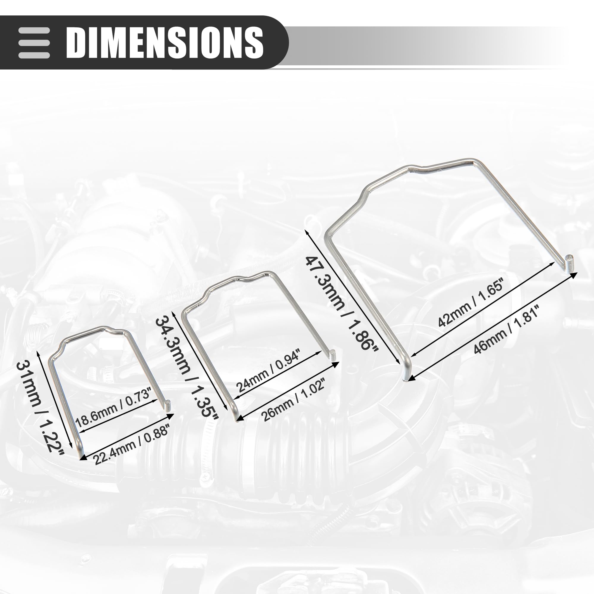 QUARKZMAN 1 zestaw obejmy węża chłodnicy do BMW E39 E38 E60 metal srebrny odcień
