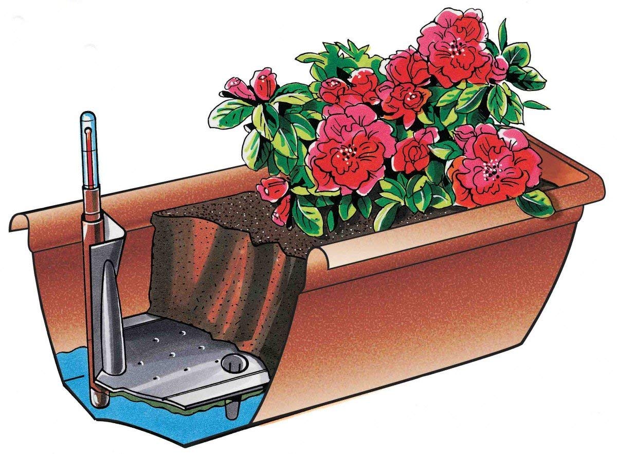 Blumenkasten Aqua Toscana aus Kunststoff incl. Bewässerung und Wasserstandanzeiger, Farbe:anthrazit;Länge:100 cm