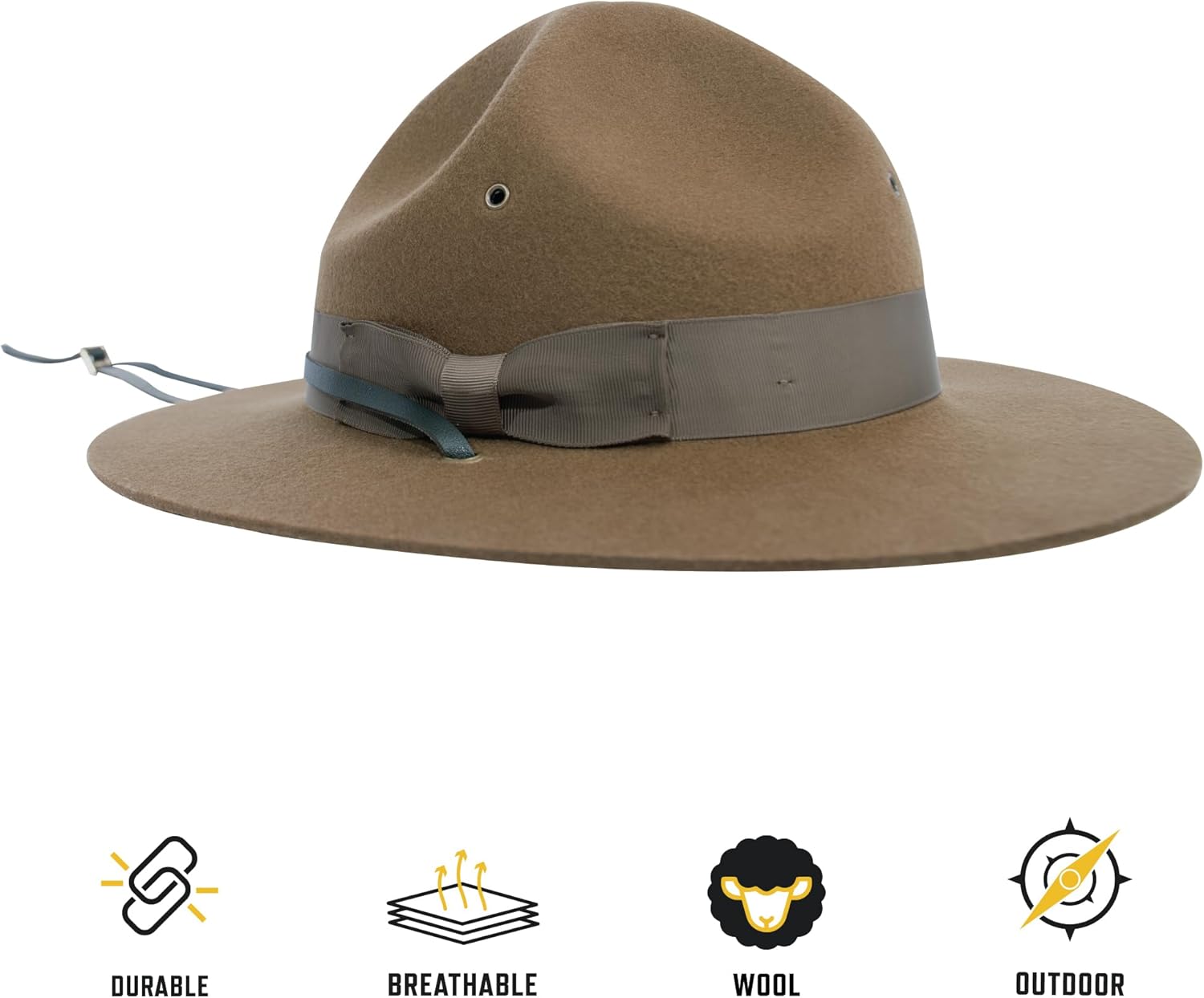 Rothco Campaign Hat - Drill Instructor State Trooper Park Ranger 100% Wool Felt