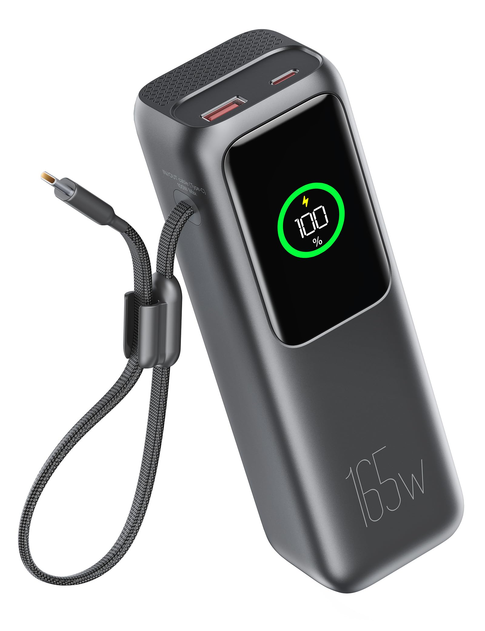 citicr Laptop Power Bank 27000mAh 165W Fast Charger w/Built-in Cable Black | ...