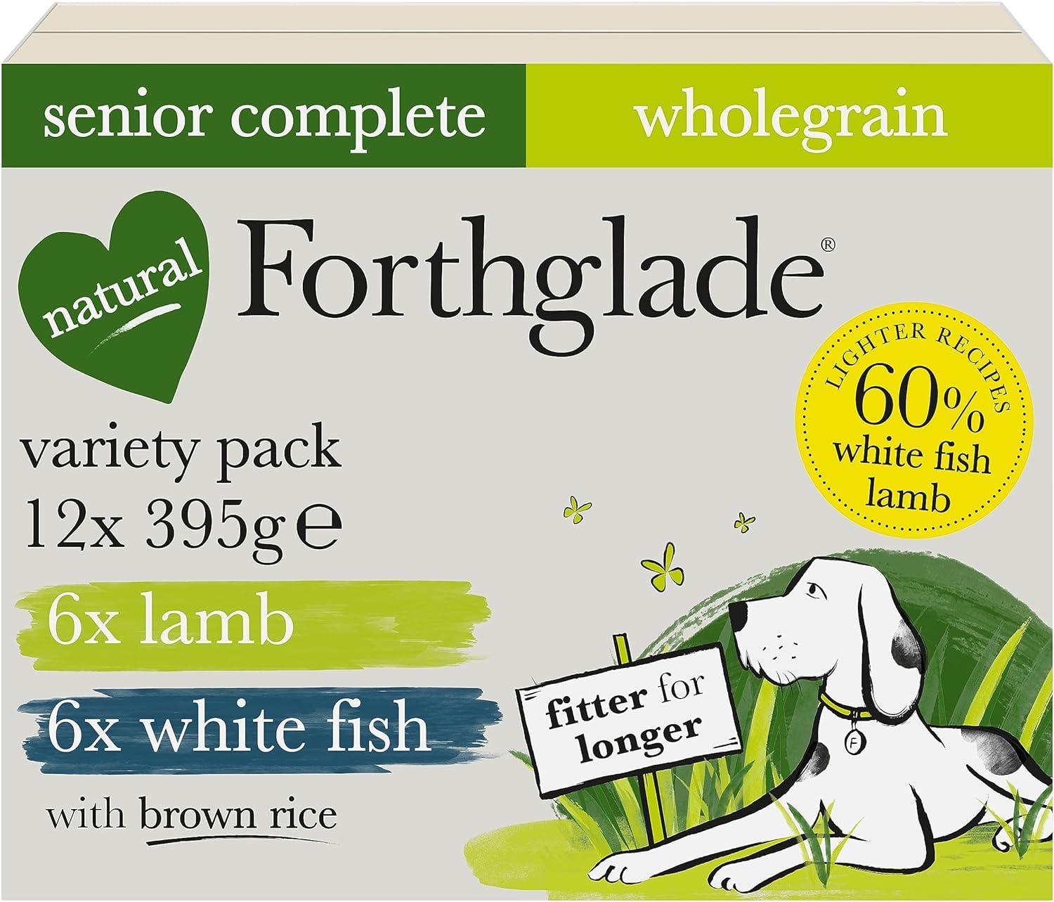 Forthglade Complete Meal Wholegrain Senior Dog - Lamb & White Fish - Saver Pack: 36 X 395G