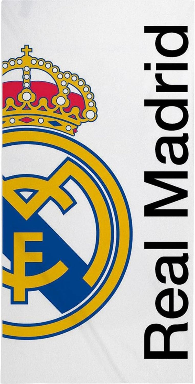 CERDÁ LIFE'S LITTLE MOMENTS Real Madrid Towel – Official Towel, Crest and Club Colours, Ideal for Beach, Pool, Bath or Sport, Practical Accessory for Football Fans