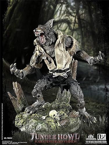 Miniatura 2 de COOMODEL Figura de acción coleccionable, versión de lujo, de Palmtop Monsters Jungle Howl Forest Werewolf (SJYT-001)