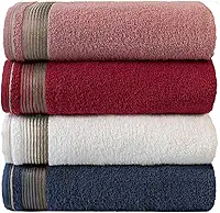 Kit Com 4 Toalhas Banhão Gigante Alta Absorção Sublime 70x150cm - KIT 5 (Rosa/Terracota/Branco/Azul)
