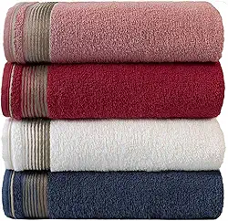 Kit Com 4 Toalhas Banhão Gigante Alta Absorção Sublime 70x150cm - KIT 5 (Rosa/Terracota/Branco/Azul)
