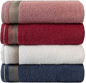 Kit Com 4 Toalhas Banhão Gigante Alta Absorção Sublime 70x150cm - KIT 5 (Rosa/Terracota/Branco/Azul)