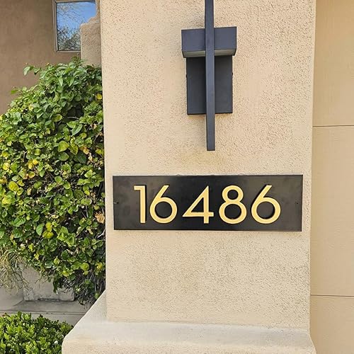 Miniatura 3 de Letrero de pared de dirección horizontal moderno flotante de 6 pulgadas - Letrero de montaje en pared personalizado para el hogar o al aire libre -