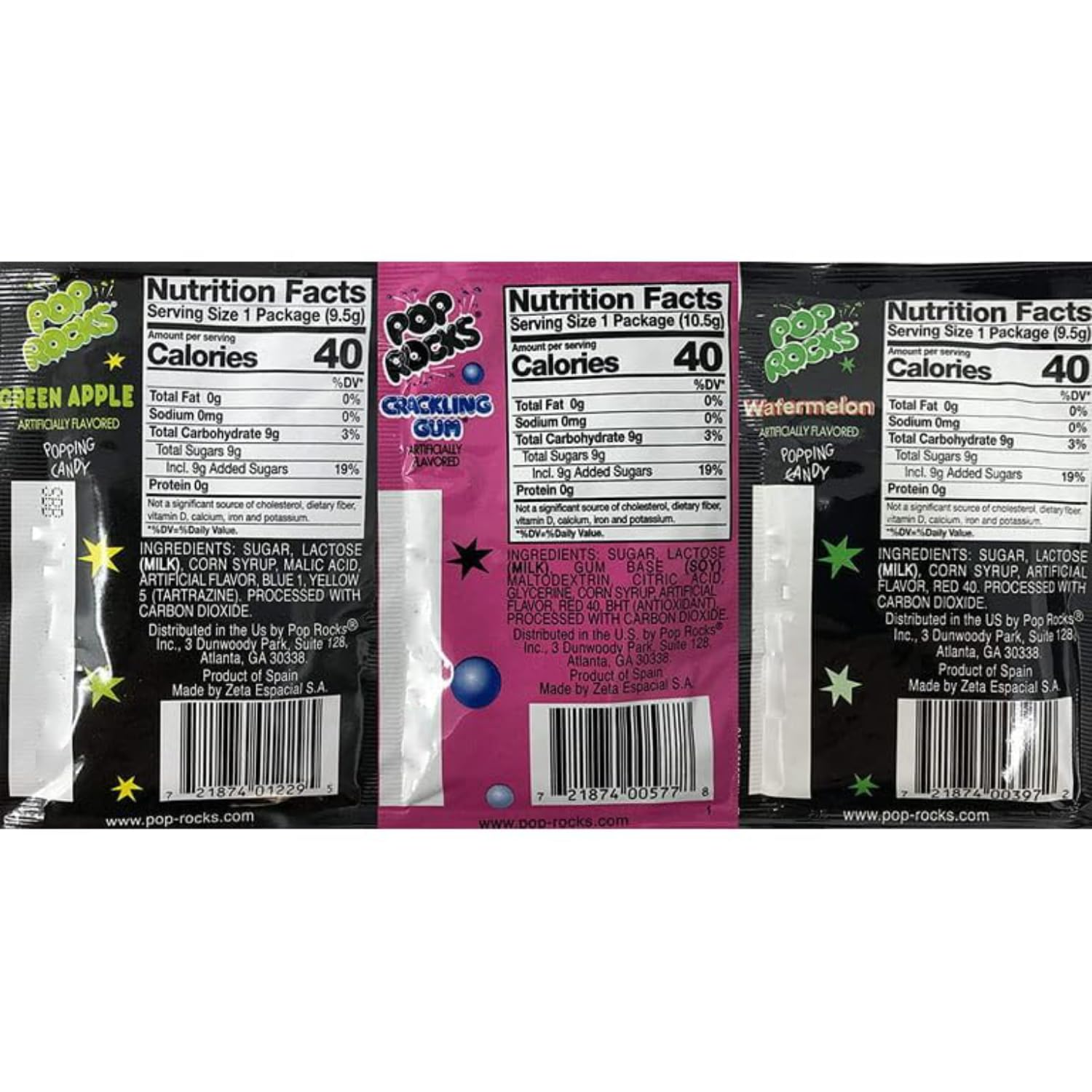 Pop Rocks Crackling Candy Variety Pack of 48 – Classic Popping Candy - Six Different Flavors Bulk Pop Rocks