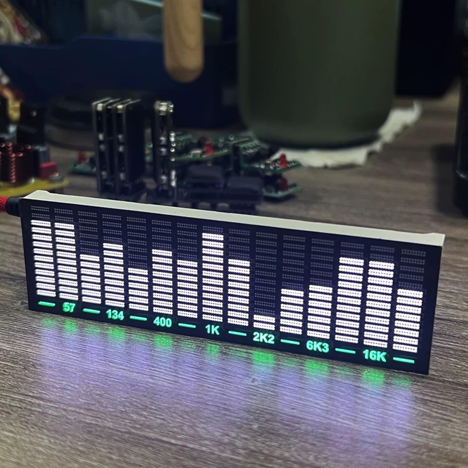 Luces LED para recolección de espectro de música, luz de control de voz, iluminación interior, análisis de ritmo, sala de juegos, decoración LED