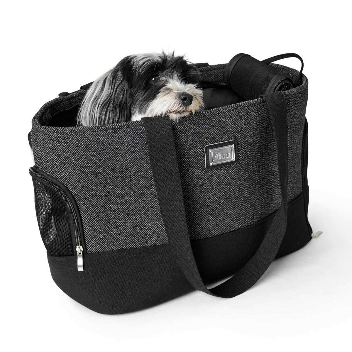 HUNTER Shopper Barcelona 40x19x30 cm szary z astuccio porta sacchettini