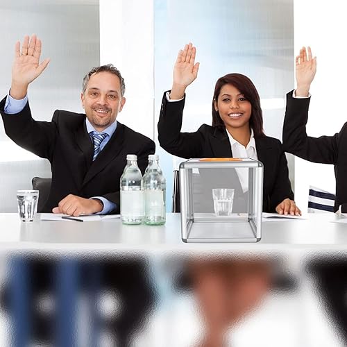 Miniatura 5 de Caja cuadrada de bola de rifa caja de juego multifuncional Caja de boletos de almacenamiento Caja de sorteo de tarjetas para reunión anual