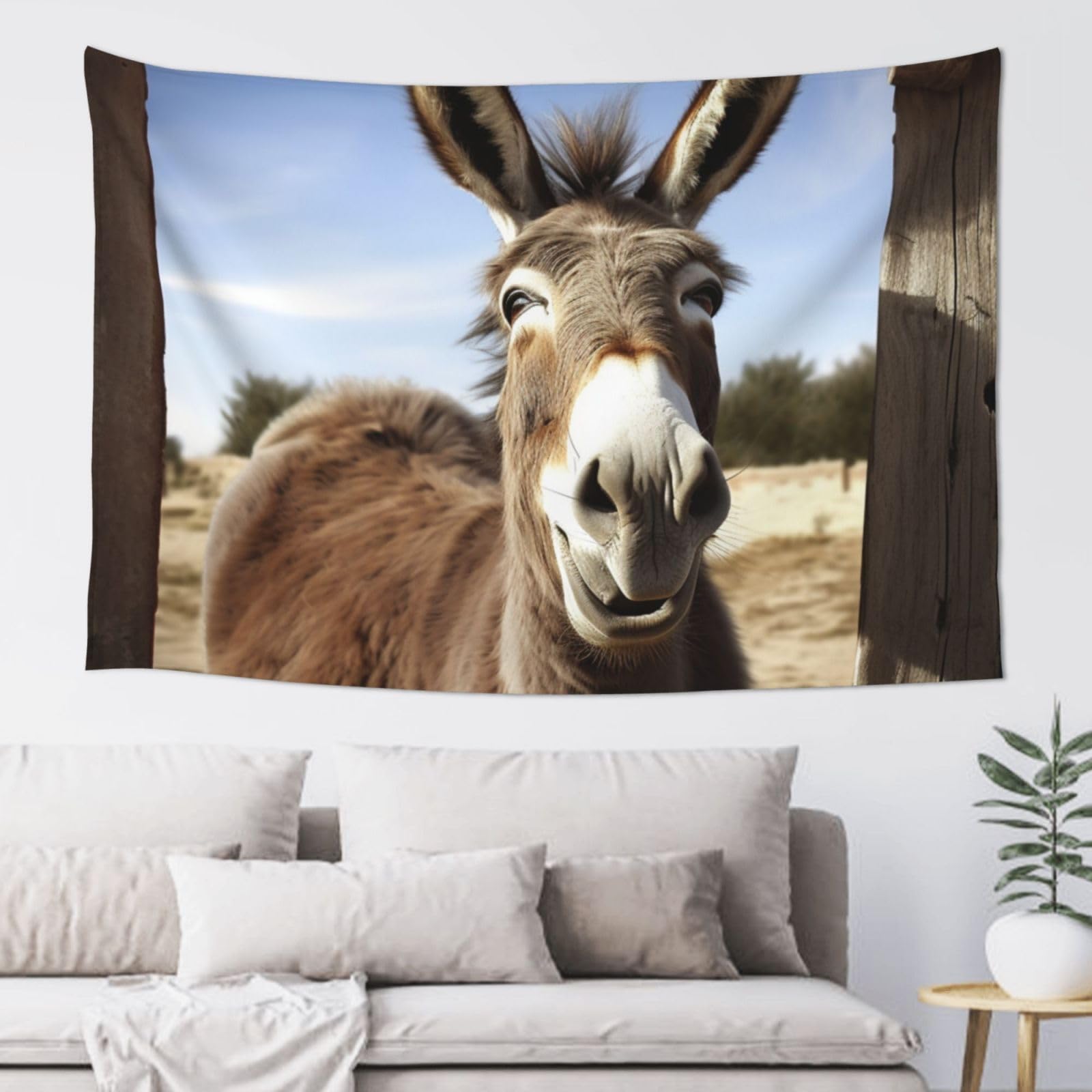 FodPand Funny Donkey Tapestry for Bedroom Aesthetic, Wall Hanging Tapestries Art Decor Backdrop Wall Tapestry for Dorm Living Room Funny Poster Party Banner Background 40" X 60"