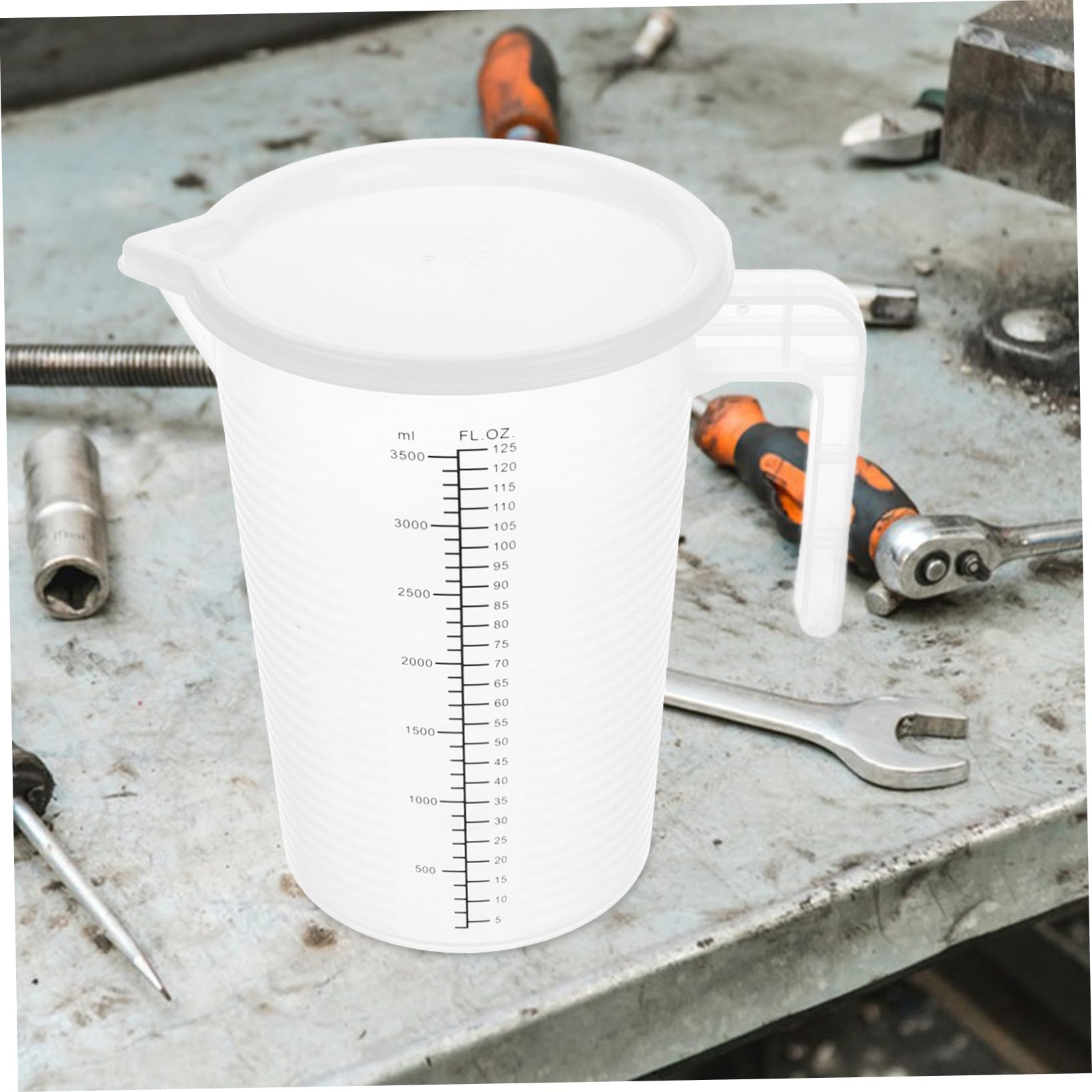 Messbecher aus Kunststoff 3500ml für Öl und Tee, Graduierter Messkrug