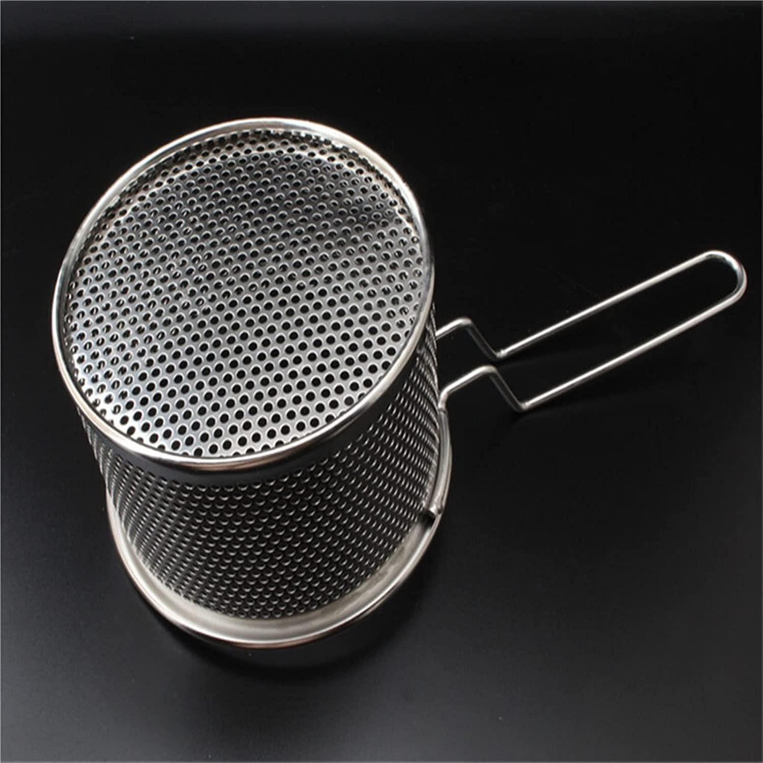 ,Sifter Stainless Steel Hot Frying Fried Basket Frying Pan Food Colander Oil Leak Cocoa Sieve Mesh Noodle Dumplings Strainer Baskets