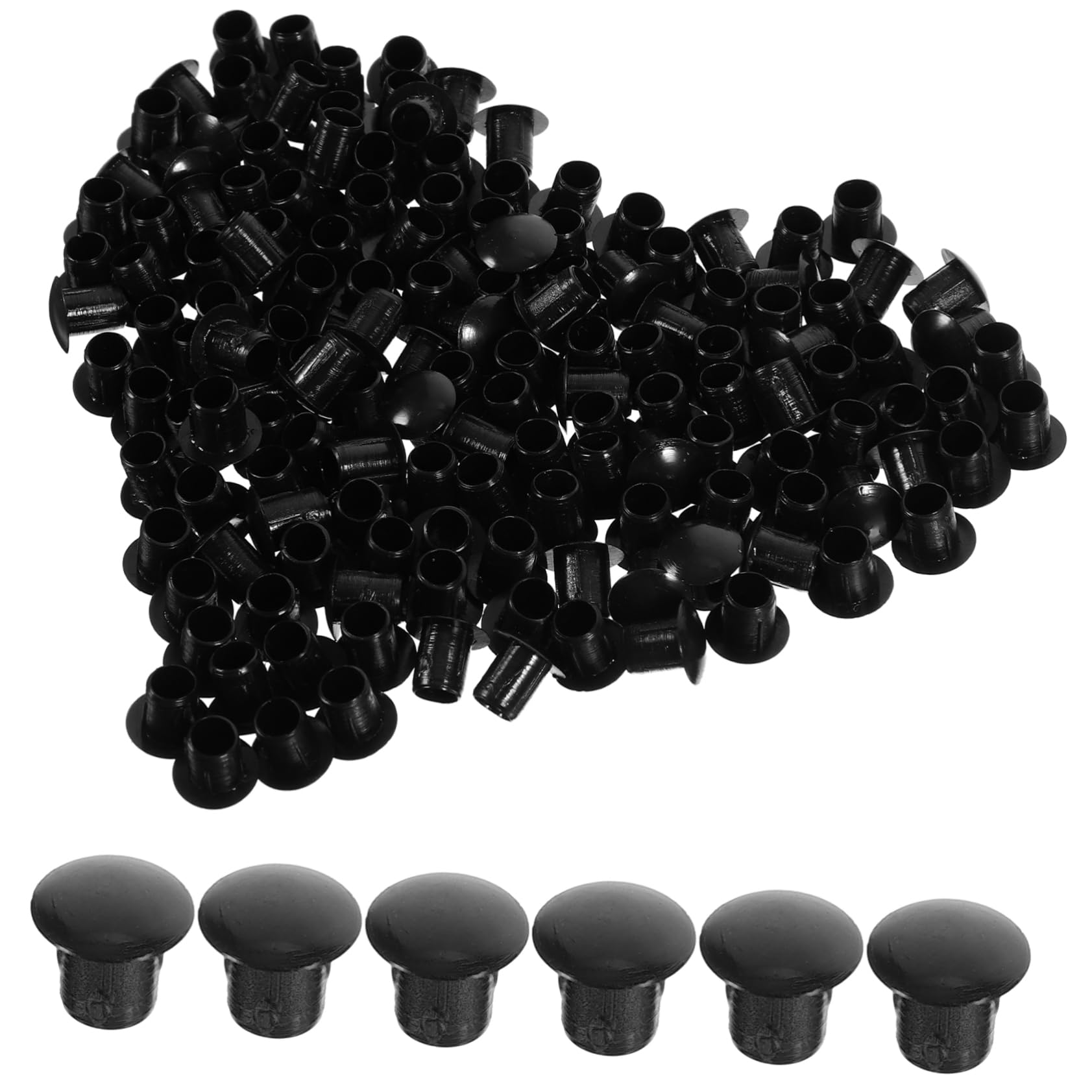 DOITOOL 5 Sätze Möbellochstopfen Bohrlochkappe Verschlussstopfen Lochstopper Lochstopfen Für Möbel Möbelloch-blindkappe Ausbrechstopfen 3/8 Regallochstopfen Black Abs 300 Stück * 5
