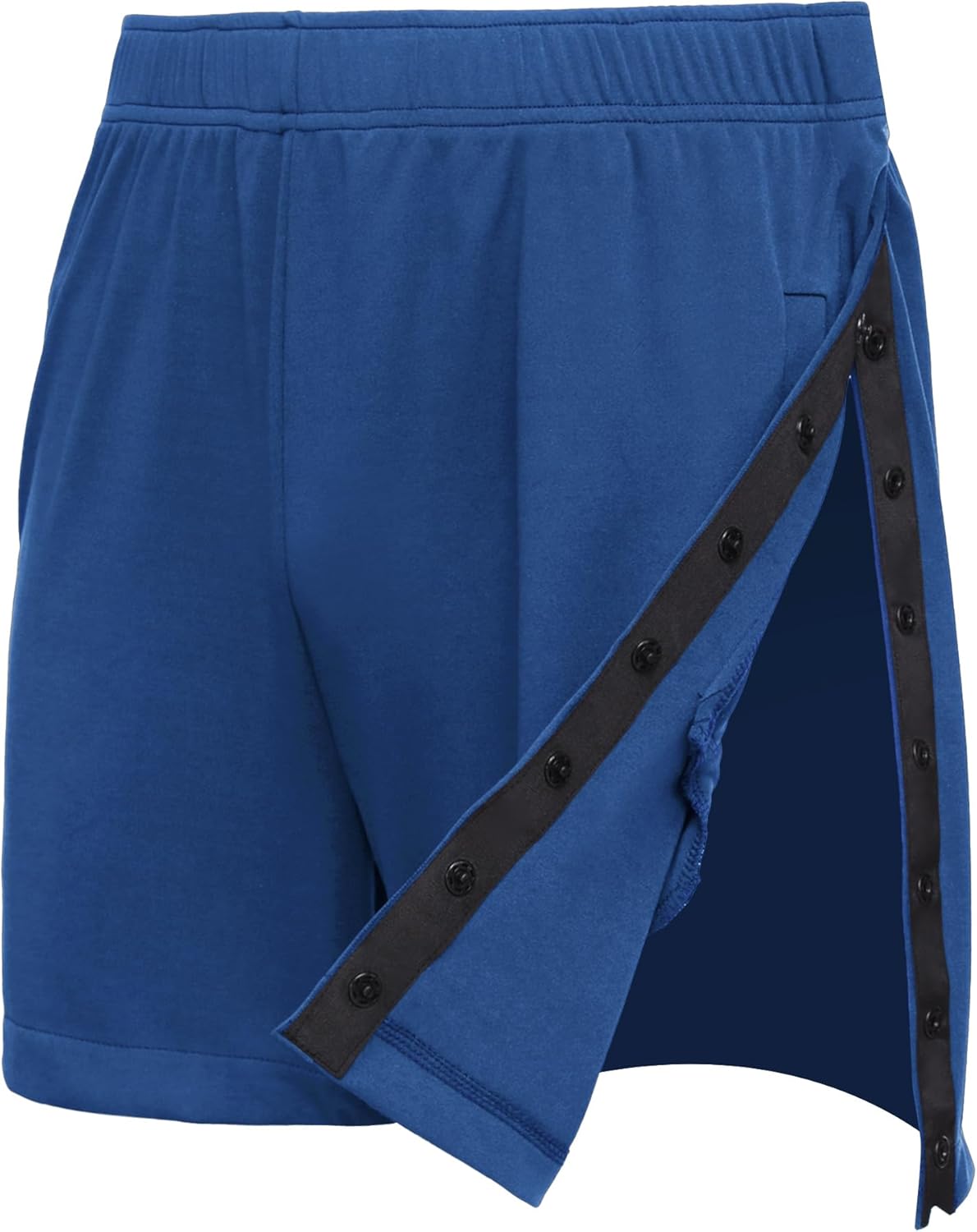 Deyeek Men's Snap Tear Away Athletic Shorts - Breakaway Adaptive Post Hip Knee Surgery Recovery With Pockets