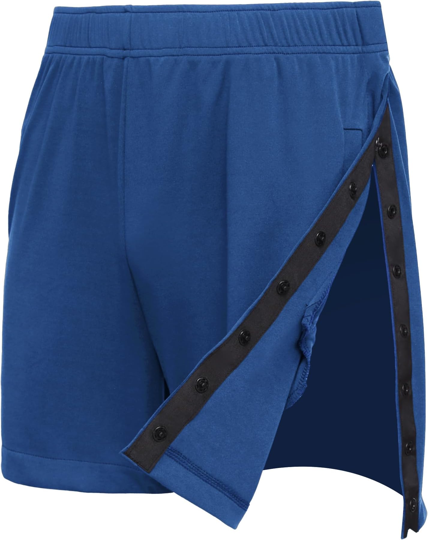 Men's Snap Tear Away Athletic Shorts - Breakaway Adaptive Post Hip Knee Surgery Recovery With Pockets