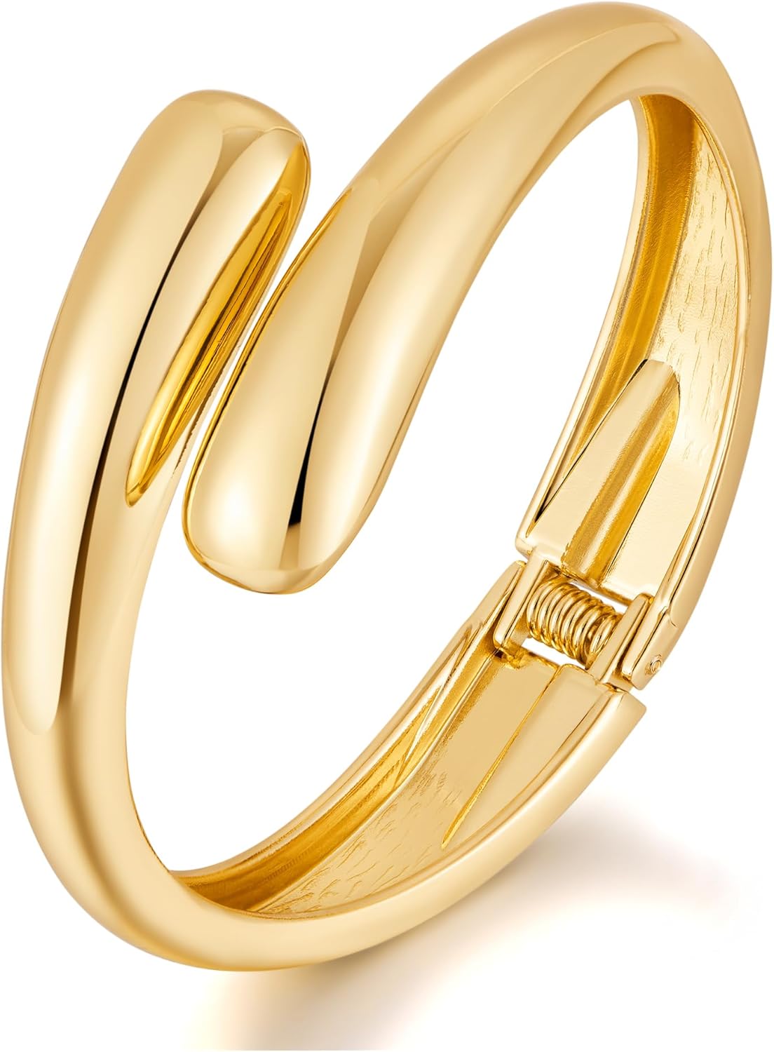 Gold Bangle Bracelets For Women Gold Polished Thick Waterdrop Bangle Trendy Chunky Cuff bangles Jewelry for Women