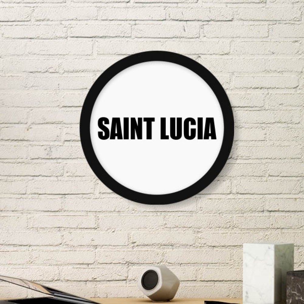 Cuadro redondo de madera Santa Lucía soluciona paredes vacías con marco negro