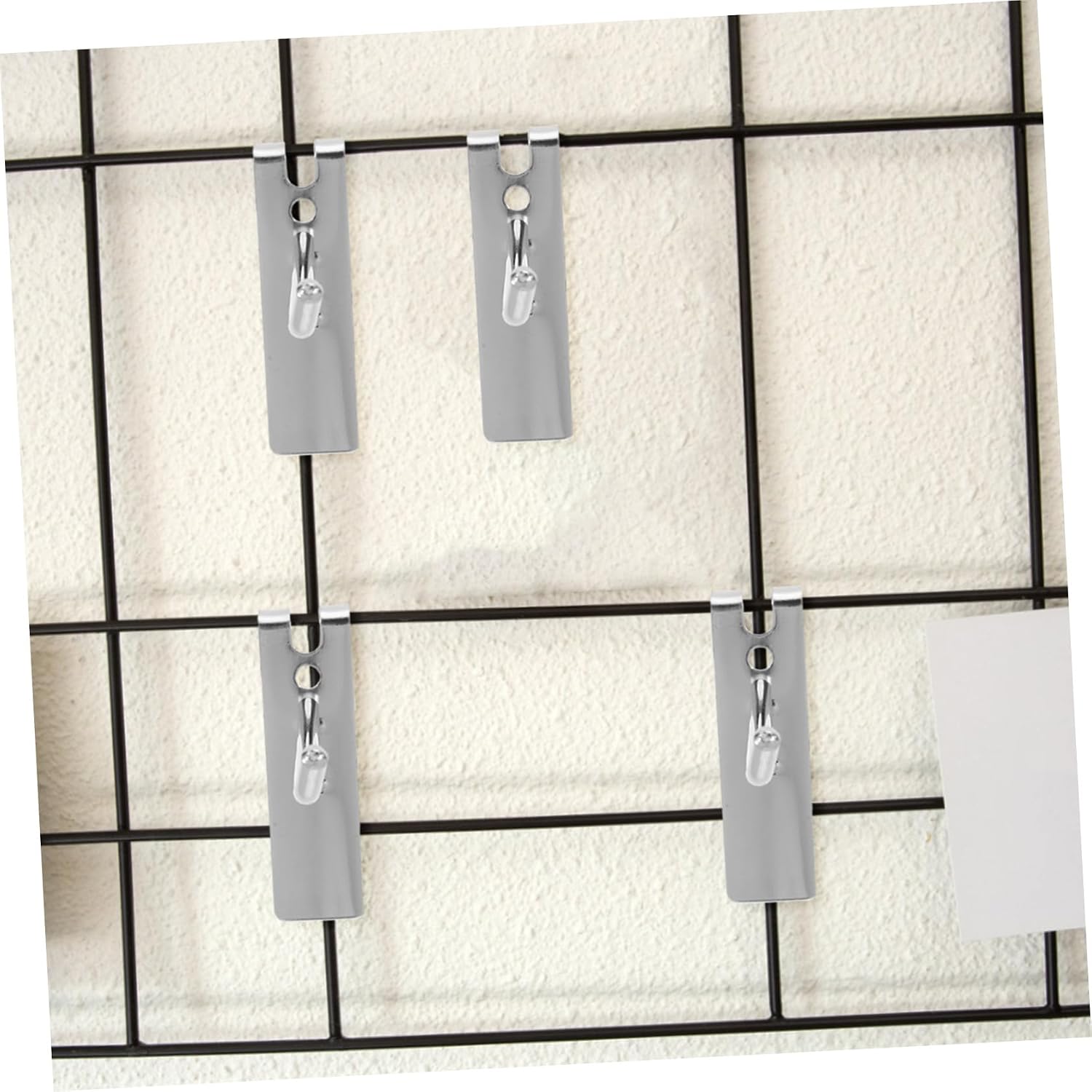 NUOBESTY 10pcs 6mm Thick 10cm Long Pegboard Hooks Iron Wire Shelf Hangers for Wall-Mounted Storage, Universal Mesh Panel Display Organizer Hooks for Retail Grid and Shop Shelving