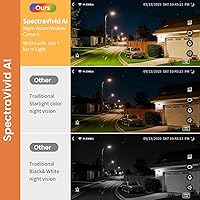 Vista 2 de 2 Pack 3MP 2k Window Camera, SpectraVivid AI Color Night Vision Window Cameras for Home Security, 2.4G&5G WiFi, Person & Motion Detection Siren