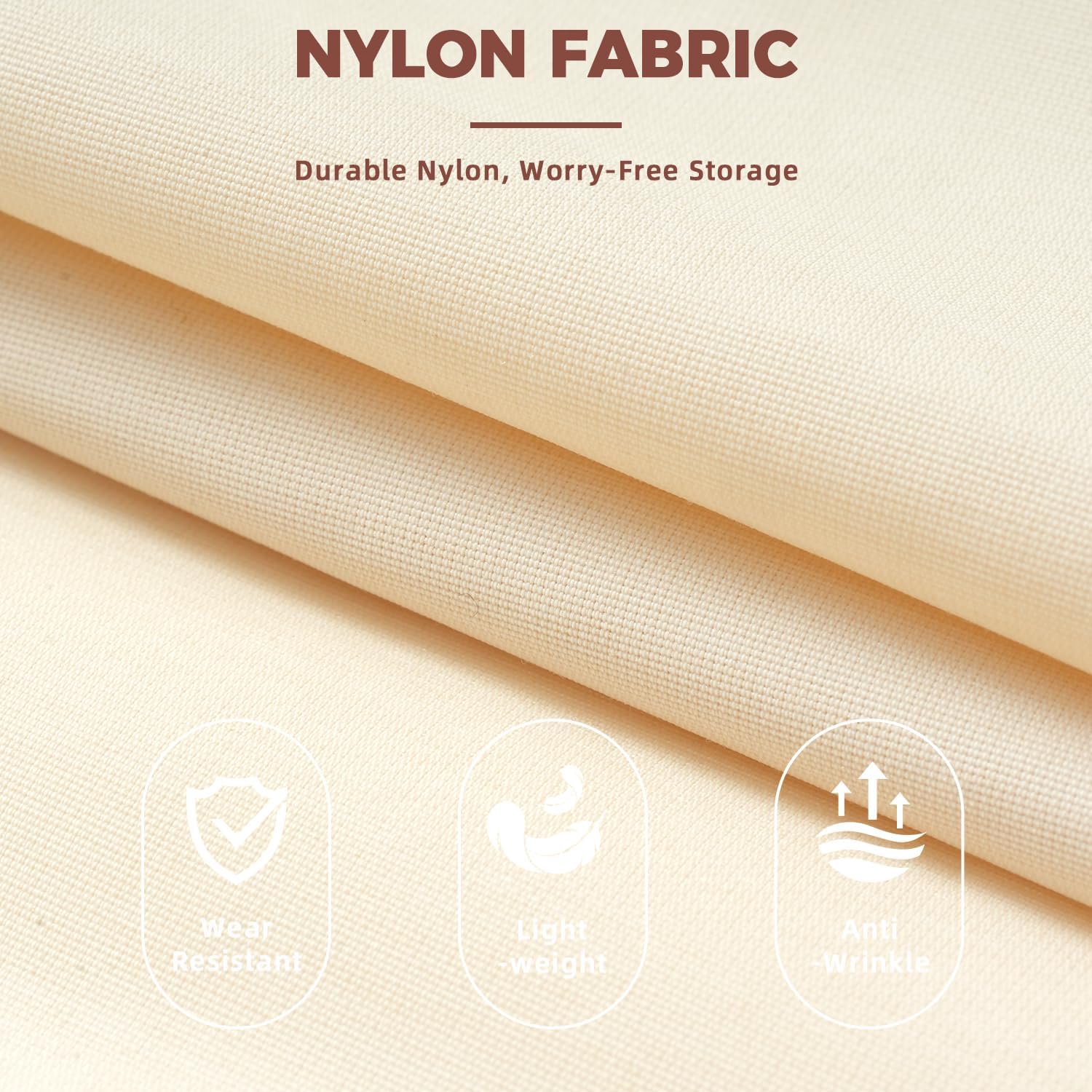 BAGAIL 6 Set Lightweight Compression Packing Cubes with Packing List, Anti-Tearing Expandable Organizer Bags for Travel, Beige - Image 4