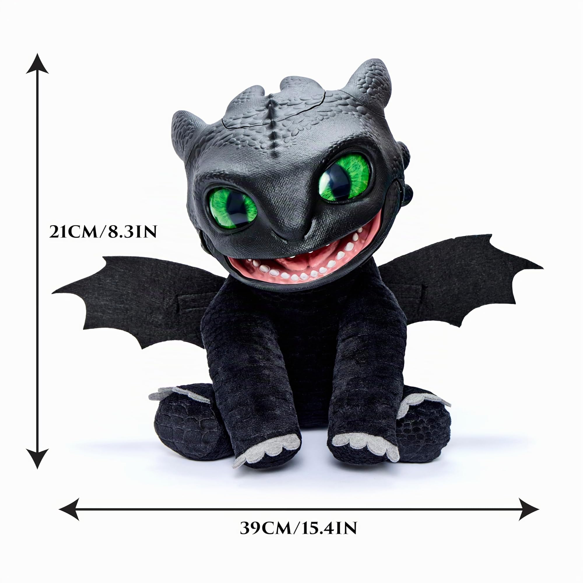 WOW! Stuff HTTYD Toothless Puppetronic par RealFX, Incroyable Animatronic Toothless avec Certification 1ère édition, Apparence, Sensation et Son réel, Plus de 50 Combinaisons d'action et de Son, 25,5