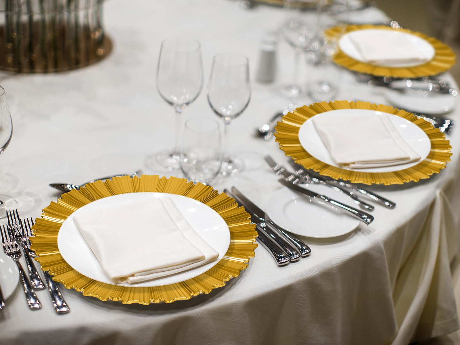 Amazon.co.jp: ゴールドチャージャープレート6個セット:感謝祭や