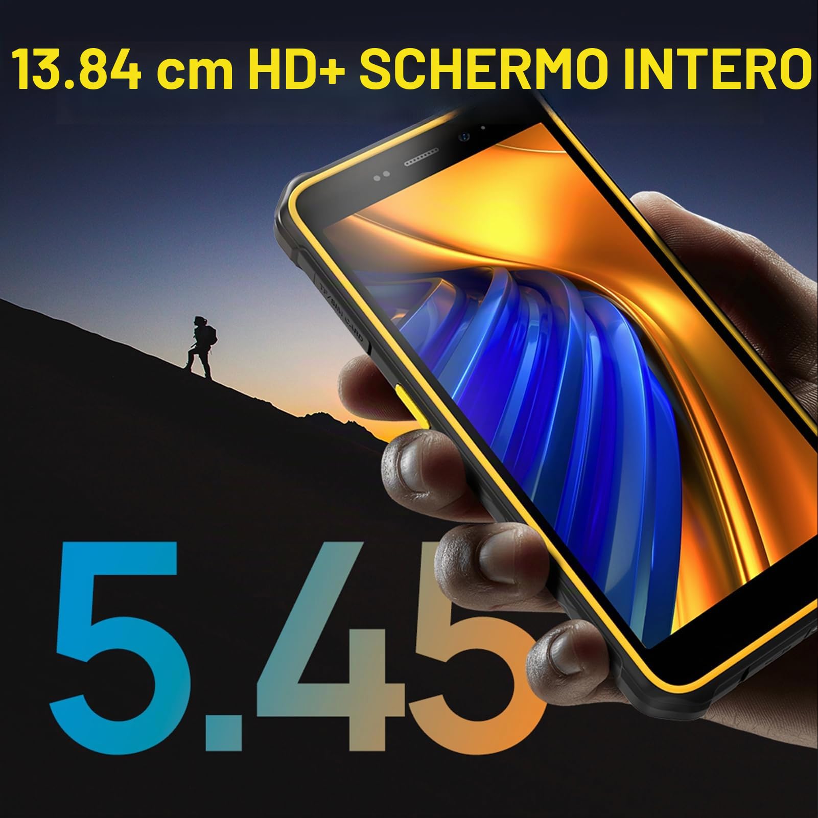 Ulefone Armor X12 Pro Rugged Smartphone Android 14 con Octa-core 8GB+64GB+256GB Espandibile, Telefono Indistruttibile IP68, 5,45" HD+ 4860mAh Dual SIM 4G Cellulare Offerta, 13MP+8MP, NFC/OTG/GPS/Nero