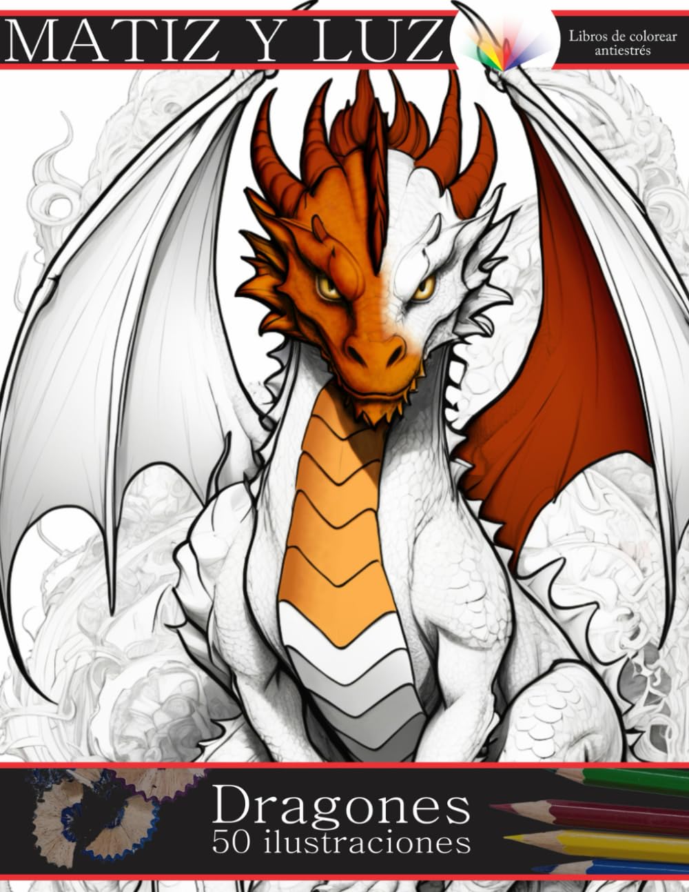 Dragones: libro de colorear relajante para adultos