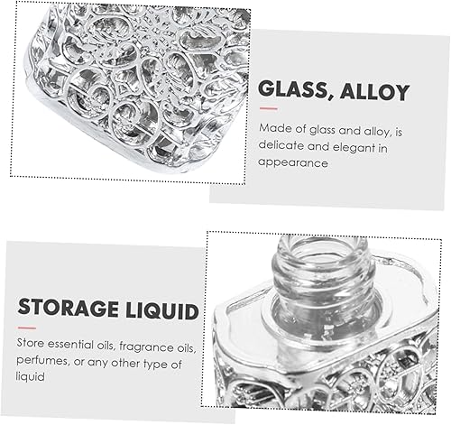 Miniatura 2 de Botella de perfume Botella de perfume de vidrio Botella de perfume de Oriente Medio Contenedor de metal Botellas de perfume vintage Botella de