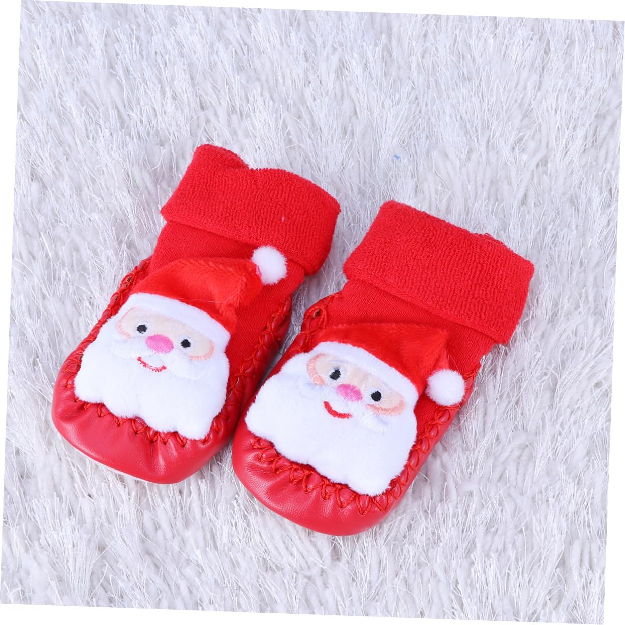 GALPADA Christmas Socks Boys and Girls Slip Floor Shoes Fuzzy Boots for Boys Girls Autumn Winter Warm Socks Set