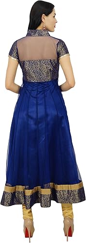 Miniatura 5 de Bimba Vestido de diseñador de manga casquillo de las mujeres Anarkali Kurti Kurta ropa étnica