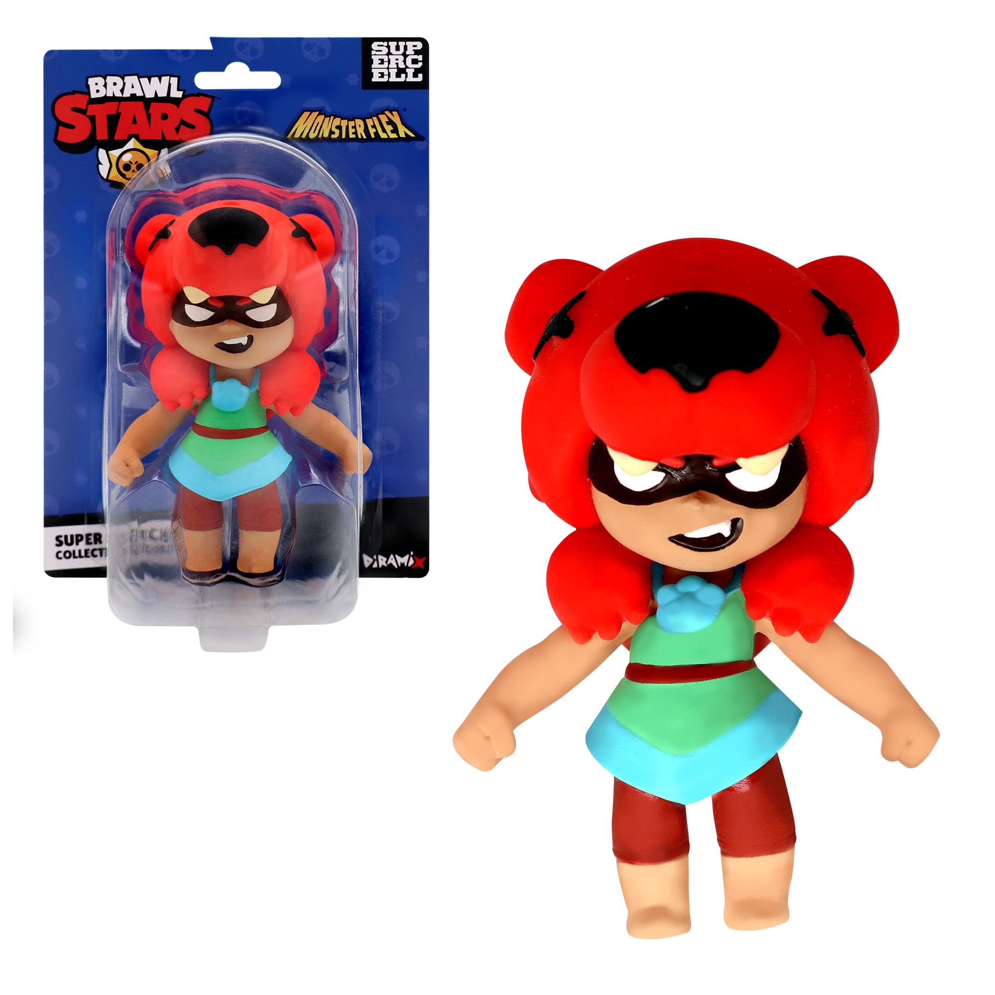 Bizak Monsterflex Brawl Stars Collectable Nita Doll - Super Stretchable and Elastic 13 cm - 10 Pieces to Collect - for Adults Fans Collectors and Children from 8 Years (64390009-8)