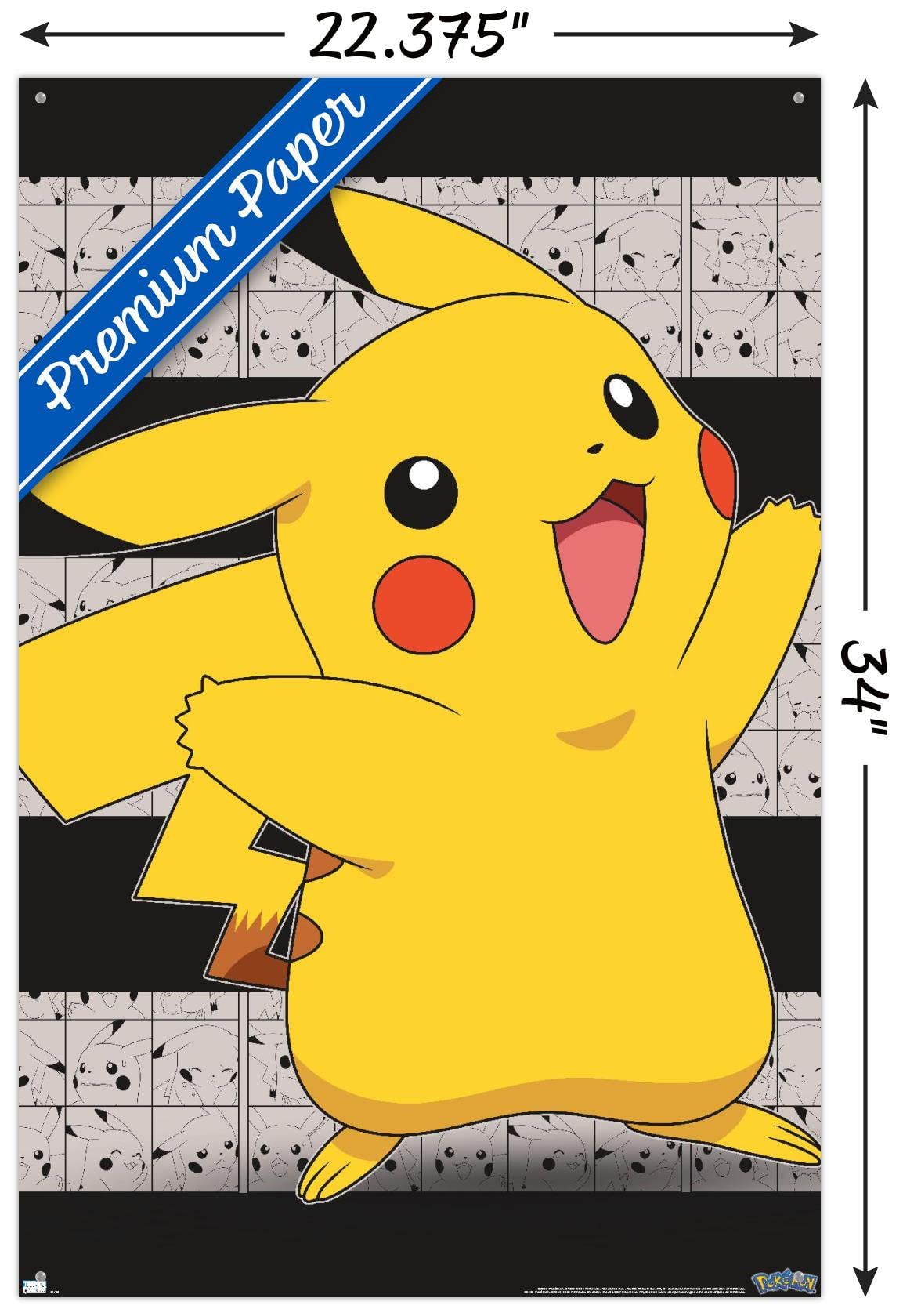 Amazon.com: Trends International Pokémon - Pikachu Open Arms Wall
